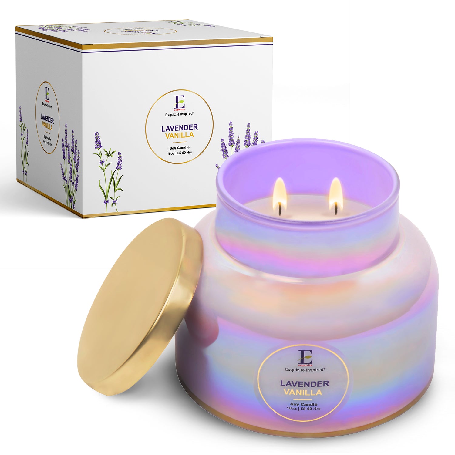 Vanilla, Lavender & Lemon Organic Beeswax Handmade Candles ~ Essential –