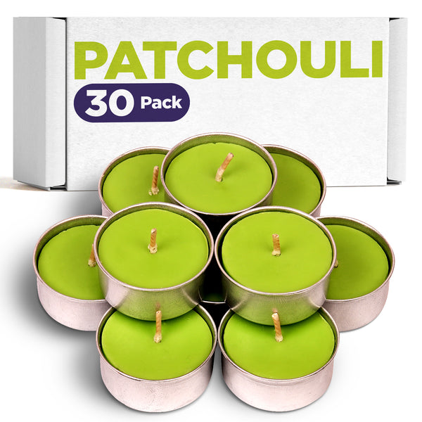 Patchouli Scented Tealight Candles - 30 Pack