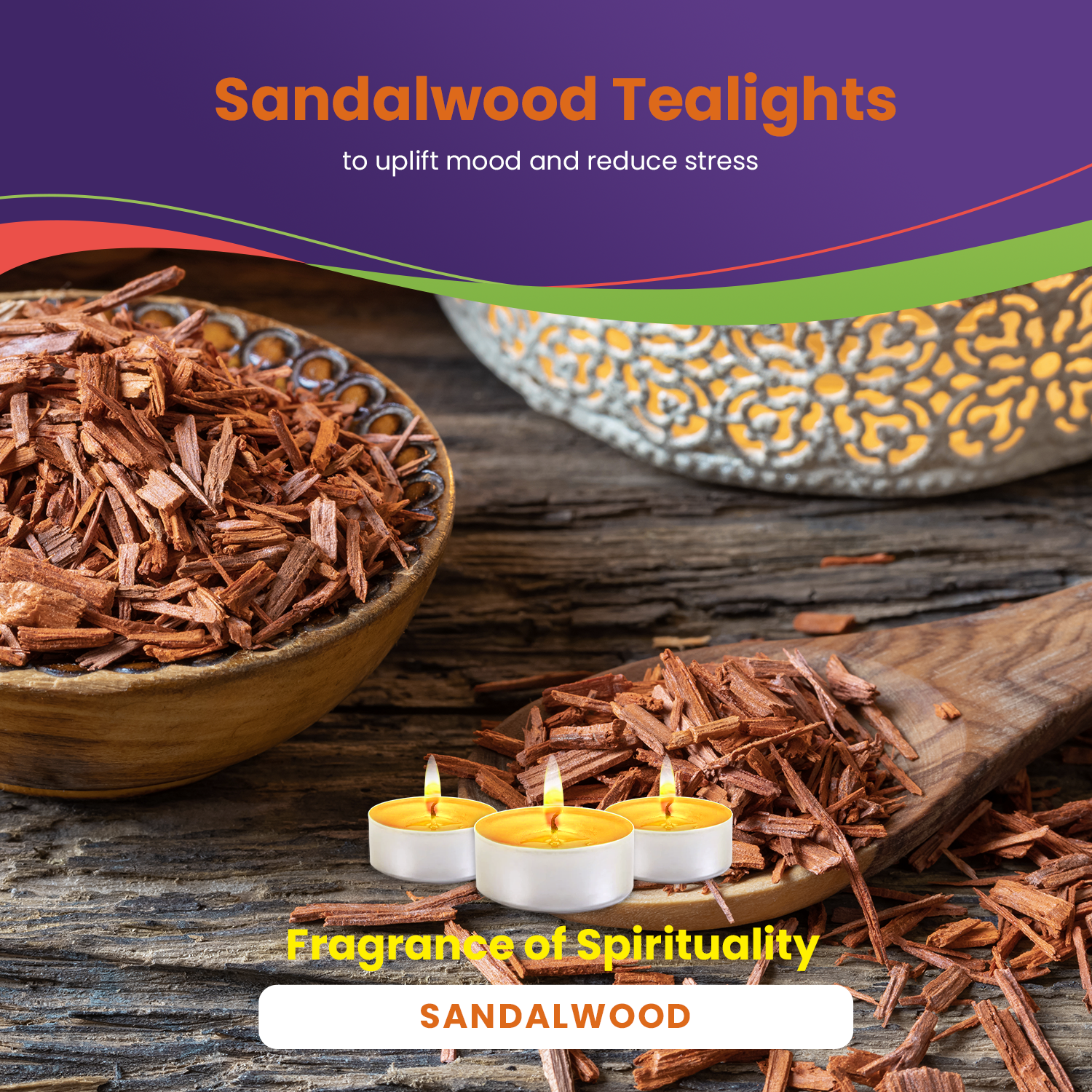 Scented Tealights Bundle - Sandalwood & Apple Cinnamon - 30 Pack each