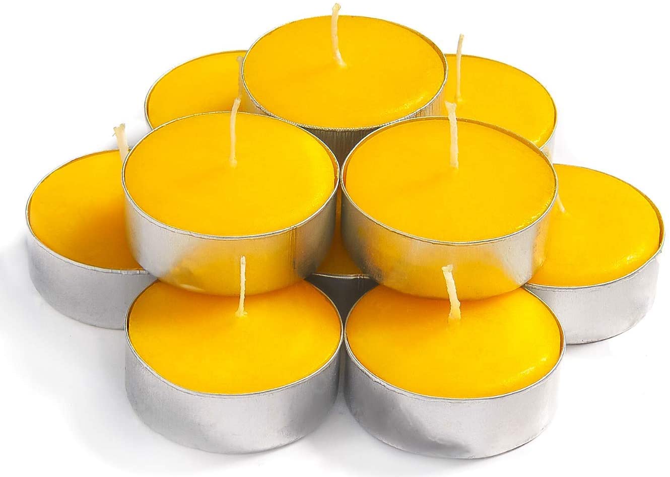 Yellow Tealight Candles - 30 Pack