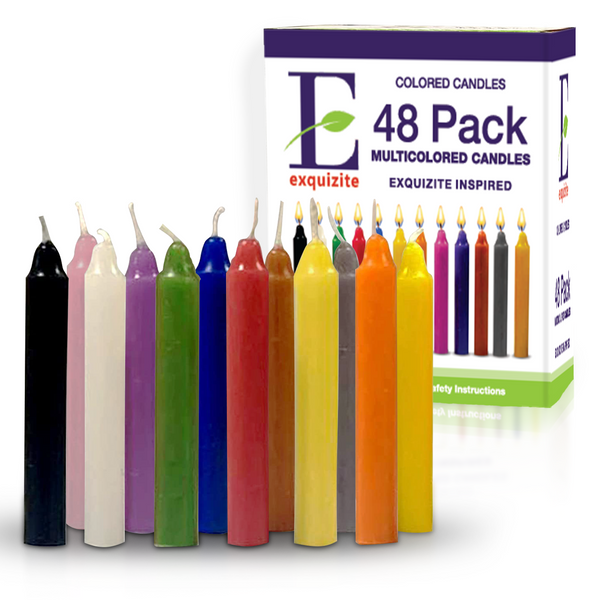 Spell Candles 48 Pack - 4" Tall x 1/2" Dia - 12 Colors, 4 Mini Candles per Color