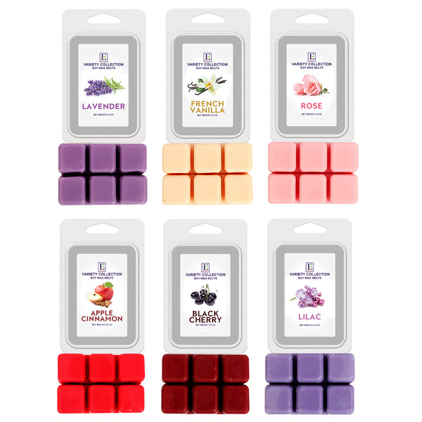 Scented Soy Wax Melts Variety Pack  - 6 Fragrances